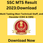 SSC MTS Result Download 2023