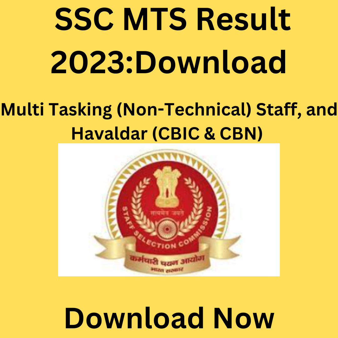 SSC MTS Result Download 2023