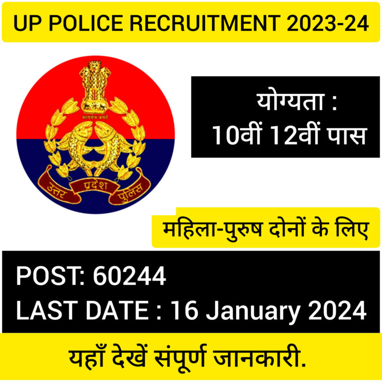 UP Police Recruitment 2023 Live