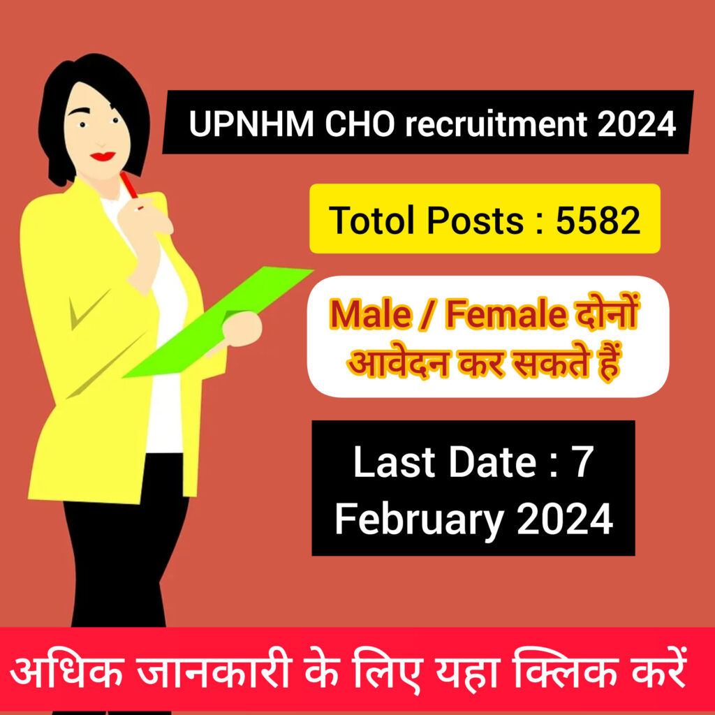 UPNHM CHO recruitment (2024)